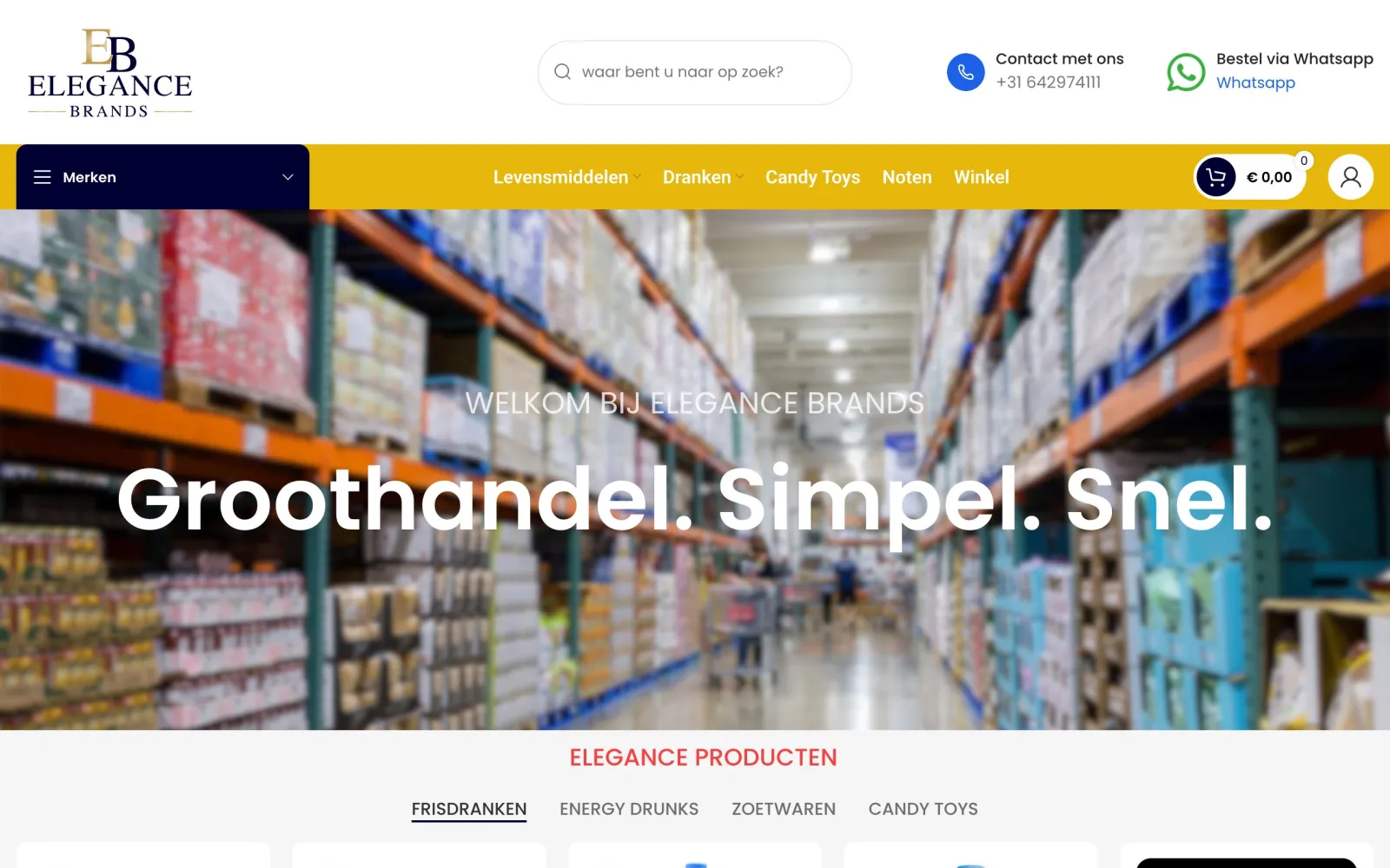 B2B-webshop Elegance Brands