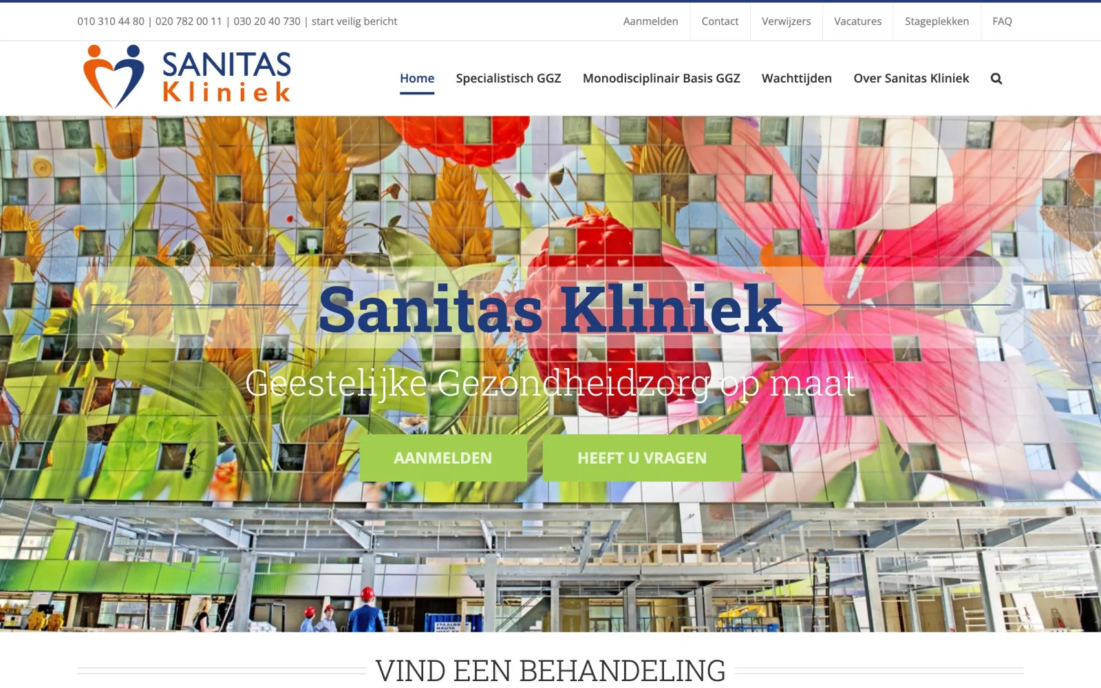 Website Sanitas Kliniek