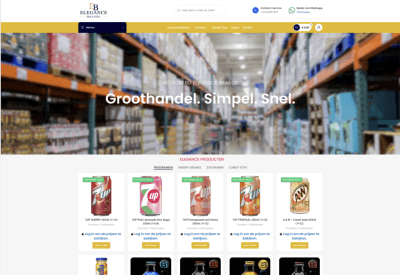 Website Elegance Brands – B2B-webshop gebouwd door DenMedia